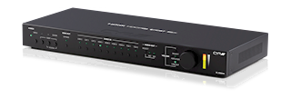 Advanced Multi-format 4K Presentation Switch with HDBaseT inputs, Audio/Mic I/O & a built-in audio amplifier