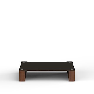 Hifi Stand 120 shelf (Black Laminate Plywood/Natural Walnut)