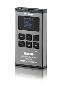 Battery powered 8K HDMI Pattern Generator & Analyser